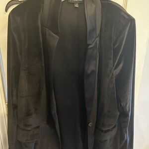 Lane Bryant Black Velvet Blazer